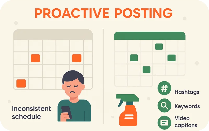 Proactive Posting Sustains Organic Reach