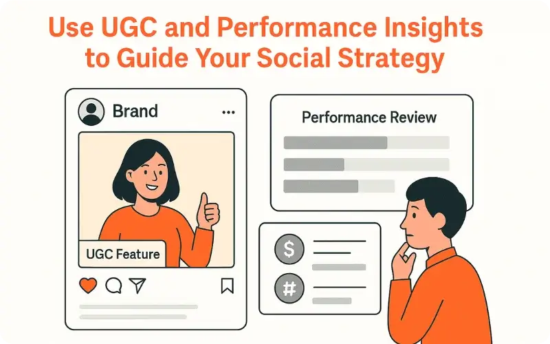 Increase Social Media Engagement by using user-generated content and performance insights to refine your strategy