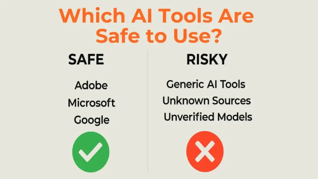 A visual comparing the companies that do and do not offer AI copyright indemnification.