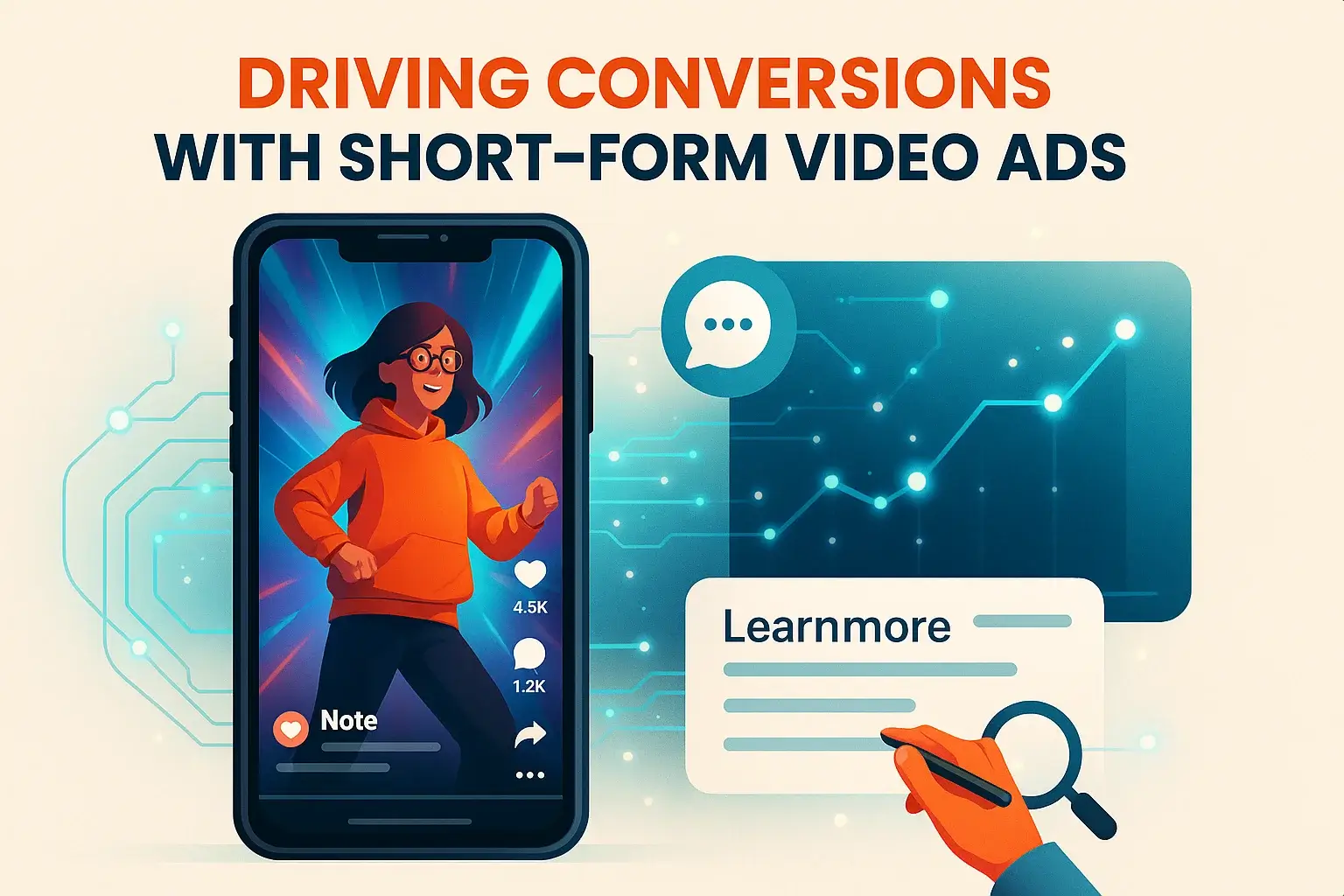 visual demonstrating 5 tips for short-form video marketing that lead to higher conversions on TikTok and Instagram.