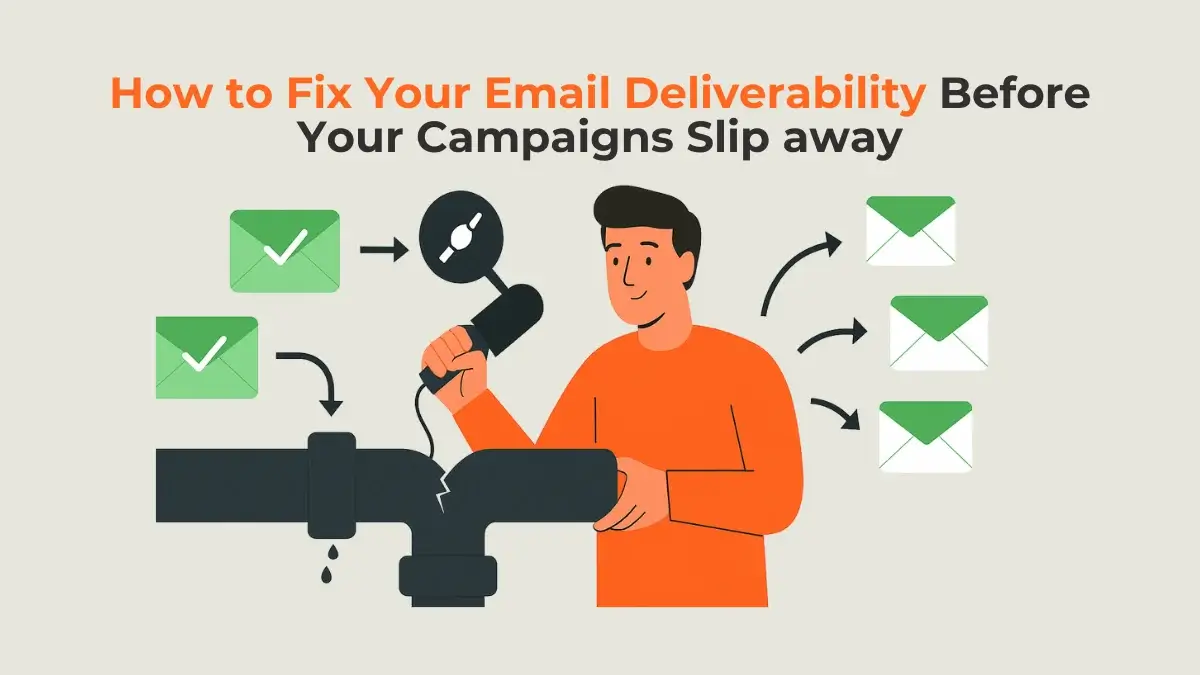 A marketer fixing email deliverability issues to prevent emails from vanishing. 
